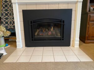 metal fireplace