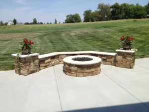 firepit against wall